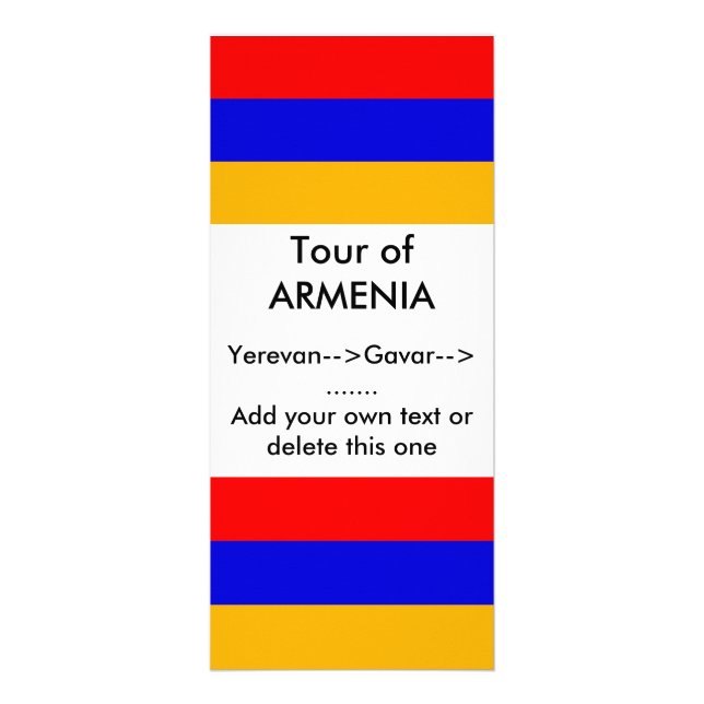 Publicitaire Carte en rack avec drapeau d'Arménie (Devant)