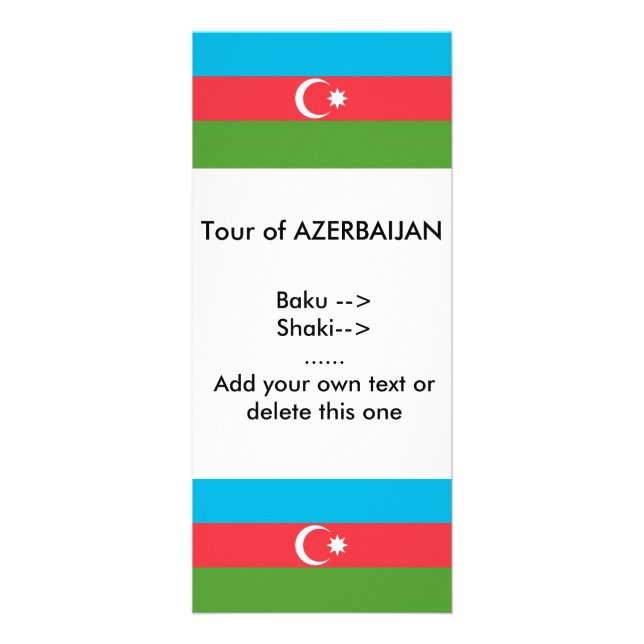 Publicitaire Carte en rack avec Drapeau d'Azerbaïdjan (Devant)