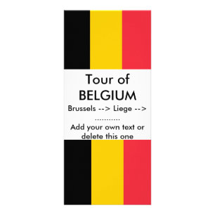Publicitaire Carte en rack avec drapeau de Belgique