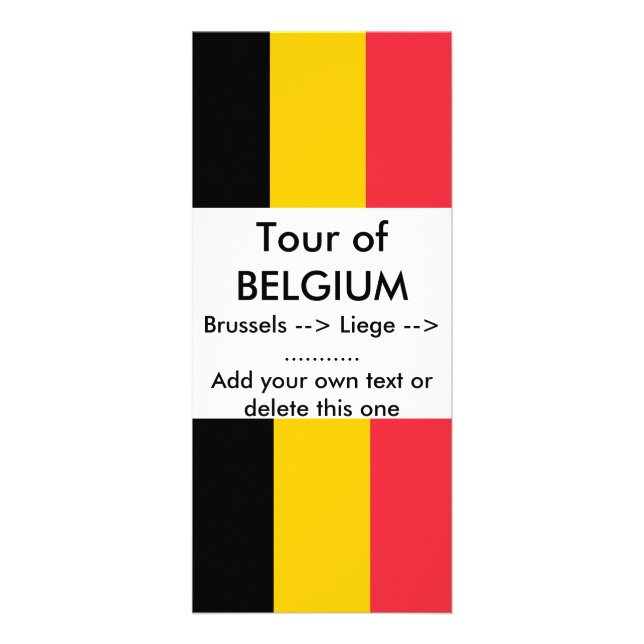 Publicitaire Carte en rack avec drapeau de Belgique (Devant)