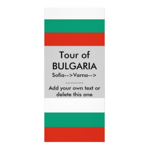 Publicitaire Carte en rack avec drapeau de Bulgarie