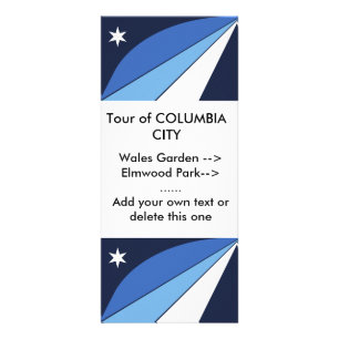 Publicitaire Carte en rack avec Drapeau de Columbia, Caroline d