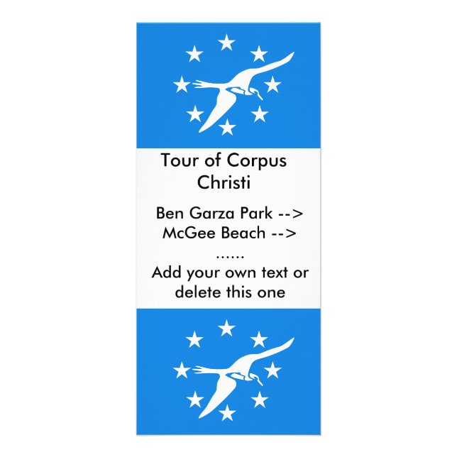 Publicitaire Carte en rack avec drapeau de Corpus Christi, U.S. (Devant)