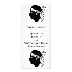 Publicitaire Carte en rack avec Drapeau de Corse