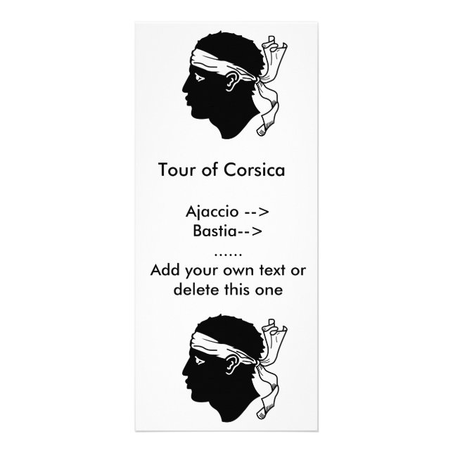 Publicitaire Carte en rack avec Drapeau de Corse (Devant)