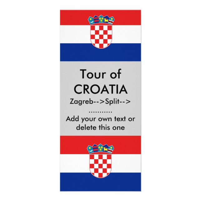 Publicitaire Carte en rack avec drapeau de Croatie (Devant)
