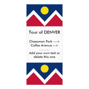 Publicitaire Carte en rack avec Drapeau de Denver, Colorado, Ét