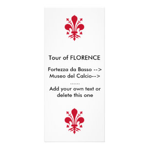 Publicitaire Carte en rack avec Drapeau de Florence, Italie
