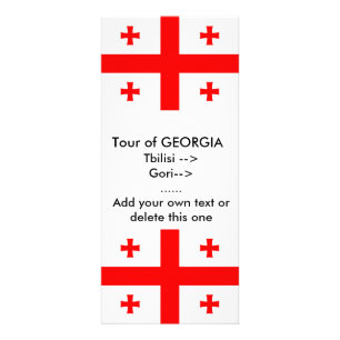 Publicitaire Carte en rack avec Drapeau de Géorgie