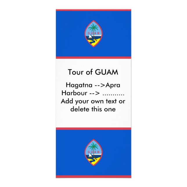 Publicitaire Carte en rack avec Drapeau de Guam, U.S.A. (Devant)