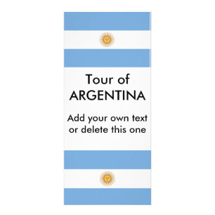 Publicitaire Carte en rack avec drapeau de l'Argentine