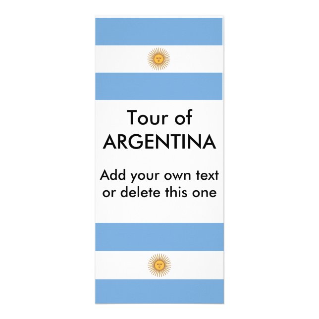 Publicitaire Carte en rack avec drapeau de l'Argentine (Devant)