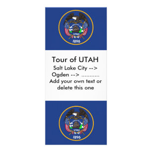 Publicitaire Carte en rack avec drapeau de l'Utah, U.S.A.