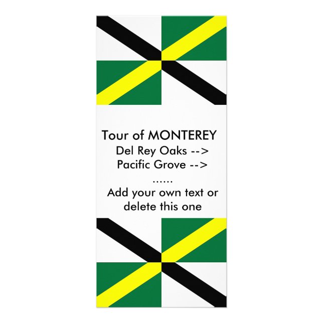 Publicitaire Carte en rack avec Drapeau de Monterey, U.S.A. (Devant)