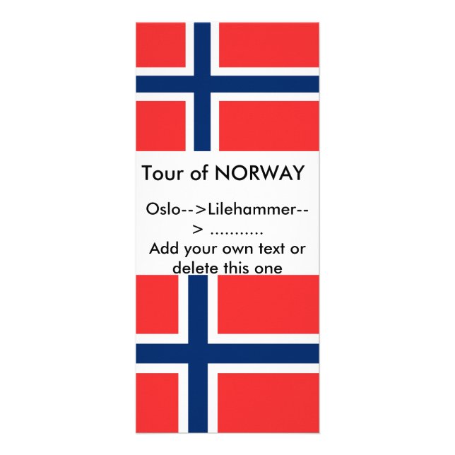 Publicitaire Carte en rack avec drapeau de Norvège (Devant)
