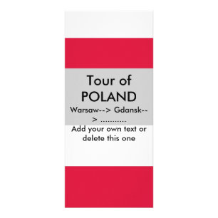 Publicitaire Carte en rack avec drapeau de Pologne