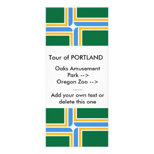 Publicitaire Carte en rack avec Drapeau de Portland, États-Unis