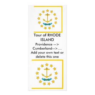 Publicitaire Carte en rack avec Drapeau de Rhode Island, États-