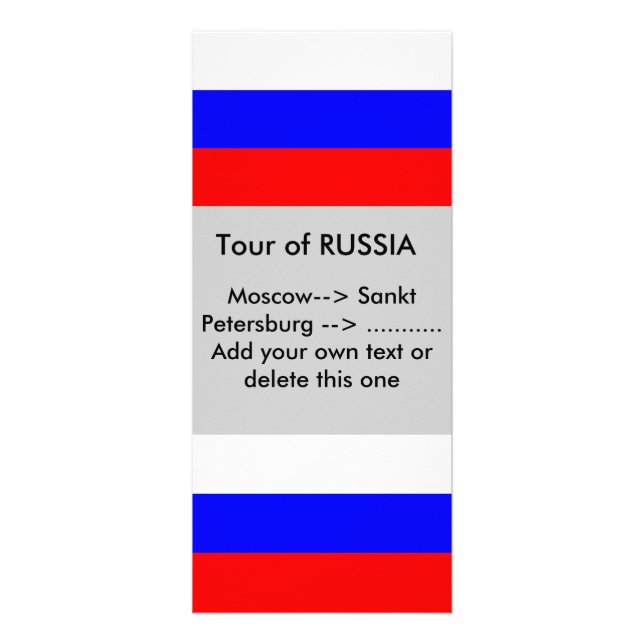 Publicitaire Carte en rack avec Drapeau de Russie (Devant)