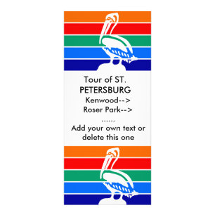 Publicitaire Carte en rack avec drapeau de Saint-Pétersbourg