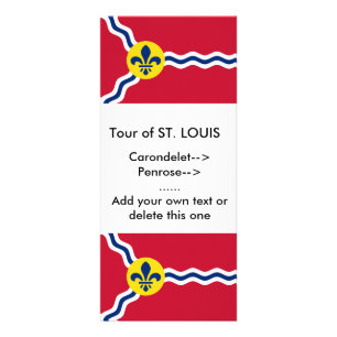 Publicitaire Carte en rack avec Drapeau de St Louis, Missouri