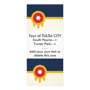Publicitaire Carte en rack avec Drapeau de Tulsa City, USA
