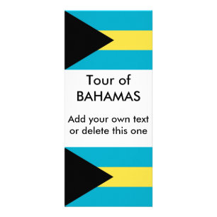 Publicitaire Carte en rack avec drapeau des Bahamas