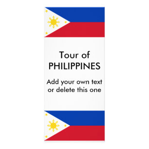 Publicitaire Carte en rack avec drapeau des Philippines