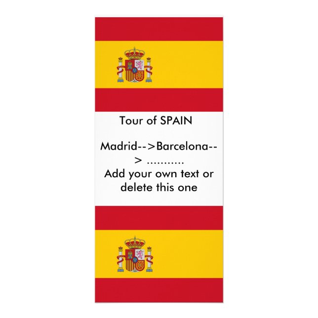 Publicitaire Carte en rack avec drapeau d'Espagne (Devant)