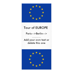 Publicitaire Carte en rack avec Drapeau d'Europe