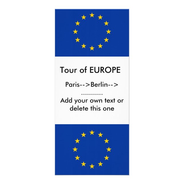 Publicitaire Carte en rack avec Drapeau d'Europe (Devant)