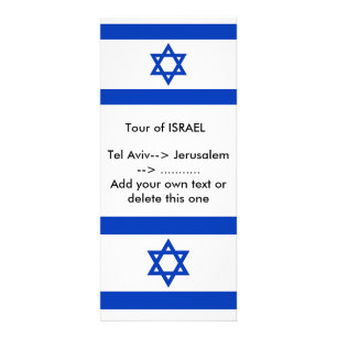 Publicitaire Carte en rack avec Drapeau d'Israël