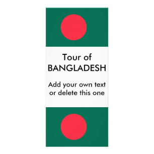 Publicitaire Carte en rack avec drapeau du Bangladesh