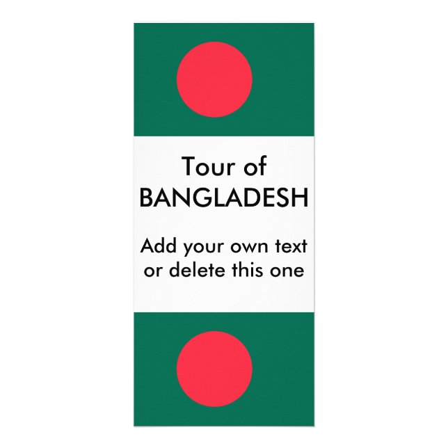 Publicitaire Carte en rack avec drapeau du Bangladesh (Devant)