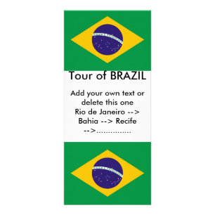 Publicitaire Carte en rack avec drapeau du Brésil