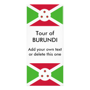 Publicitaire Carte en rack avec drapeau du Burundi