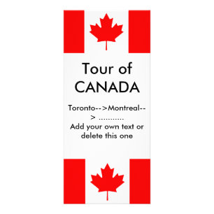 Publicitaire Carte en rack avec drapeau du Canada
