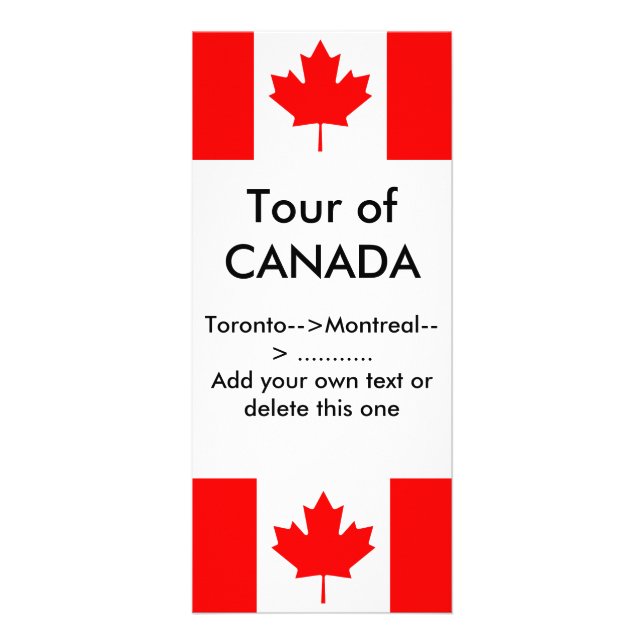 Publicitaire Carte en rack avec drapeau du Canada (Devant)