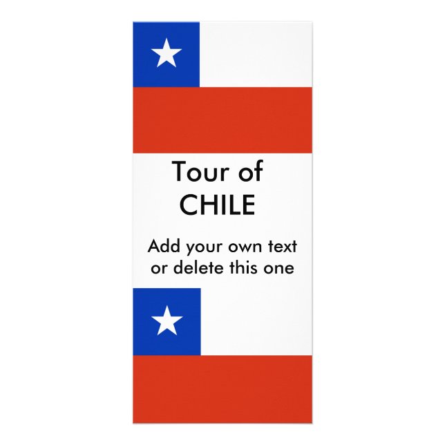Publicitaire Carte en rack avec drapeau du Chili (Devant)