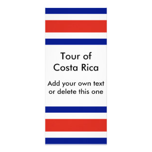 Publicitaire Carte en rack avec drapeau du Costa Rica