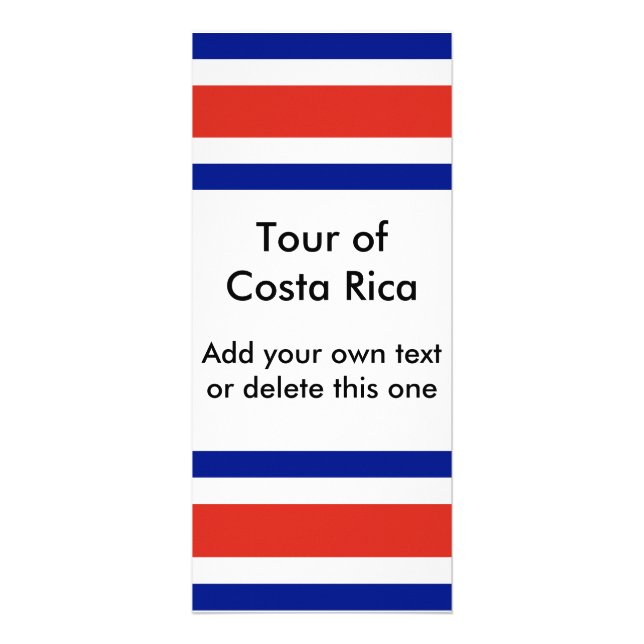 Publicitaire Carte en rack avec drapeau du Costa Rica (Devant)