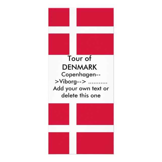 Publicitaire Carte en rack avec drapeau du Danemark (Devant)