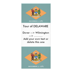 Publicitaire Carte en rack avec Drapeau du Delaware, États-Unis