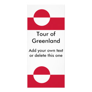 Publicitaire Carte en rack avec drapeau du Groenland