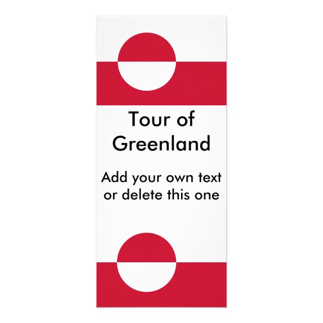 Publicitaire Carte en rack avec drapeau du Groenland (Devant)