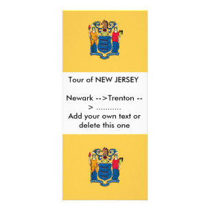 Publicitaire Carte en rack avec drapeau du New Jersey, U.S.A.