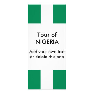 Publicitaire Carte en rack avec drapeau du Nigeria