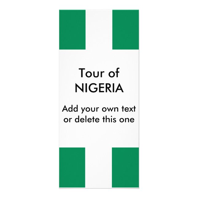 Publicitaire Carte en rack avec drapeau du Nigeria (Devant)