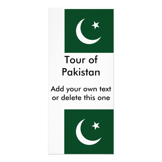 Publicitaire Carte en rack avec drapeau du Pakistan (Devant)