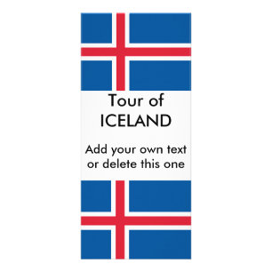 Publicitaire Carte en rack avec drapeau islandais